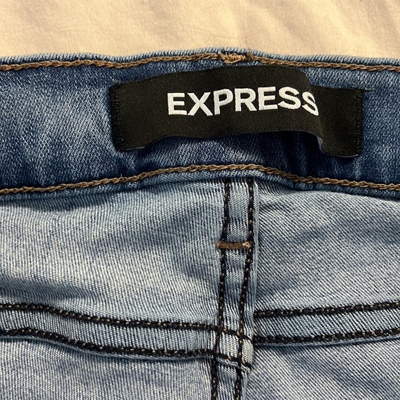 Womens Express Jeans, stretch performance, ankle legging, mid rise, size 6r - Picture 3 of 6